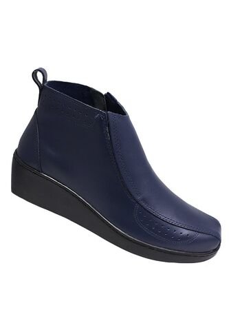 Botin Dama Romulo Cuero Ajuste Cremallera Tacon Corrido CALZADO ROMULO