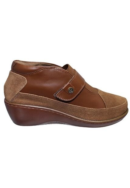 Botín Romulo Cuero Por Gamuza Para Mujer