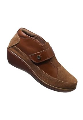 Botín Romulo Cuero Por Gamuza Para Mujer