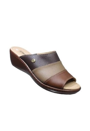 Sandalias Romulo Cuero Combinado Sin Ajuste Para Mujer