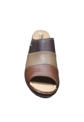 Sandalias Romulo Cuero Combinado Sin Ajuste Para Mujer