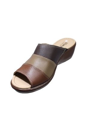 Sandalias Romulo Cuero Combinado Sin Ajuste Para Mujer