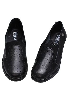 Mocasín Dama Romulo Cuero Con Resorte En Capellada