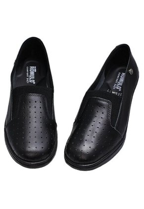 Mocasín Dama Romulo Cuero Con Resorte En Capellada