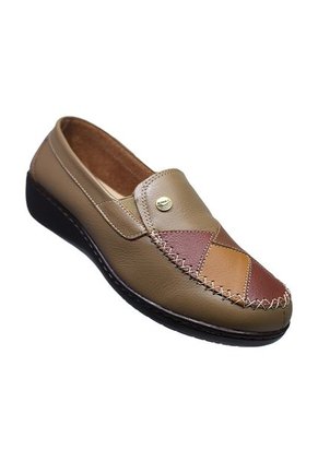Zapato Mocasín Plano Cuero Para Mujer