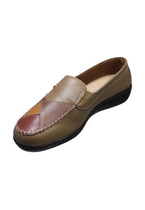 Zapato Mocasín Plano Cuero Para Mujer
