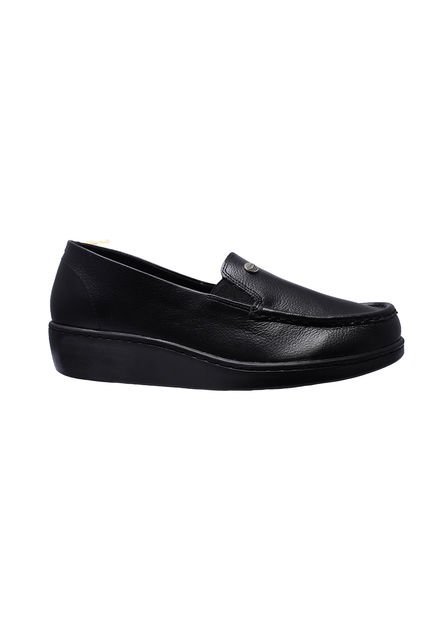 Romulo Cuero Tubular Dama Mocasín Tacón Corrido