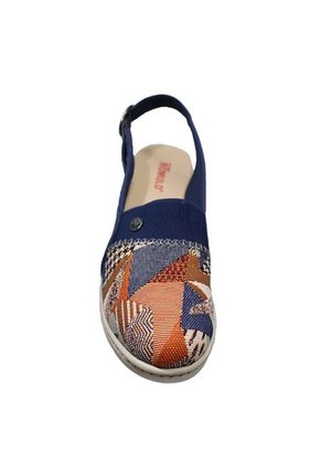 Sandalia Romulo Multicolor Para Dama Tacón Playero