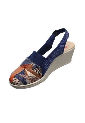 Sandalia Romulo Multicolor Para Dama Tacón Playero