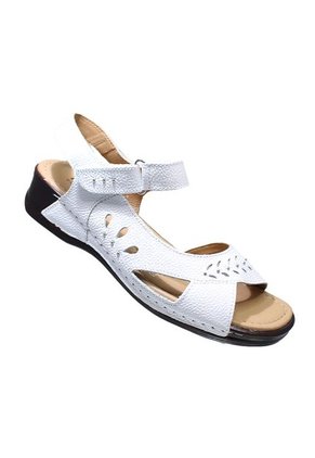 Romulo Sandalia En Cuero Ajuste Velcro