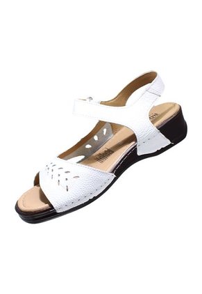 Romulo Sandalia En Cuero Ajuste Velcro