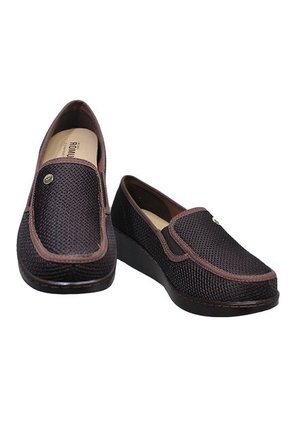 Zapato Mocasín Mujer Textil Tacón Corrido Romulo