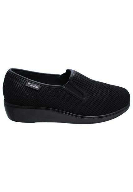 Zapato Romulo Mocasín Tacón Corrido Textil