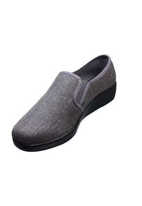 Zapato Romulo Tela Mocasín Tacón Corrido