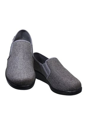 Zapato Romulo Tela Mocasín Tacón Corrido