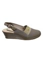 Sandalia Romulo Beige Para Dama Tacón Playero de CALZADO ROMULO