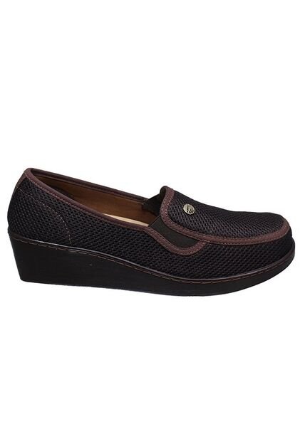 Zapato Mocasín Mujer Textil Tacón Corrido Romulo