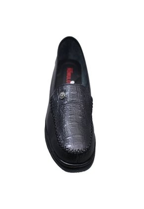 Zapato Mocasín Romulo Cuero Gravado Para Mujer