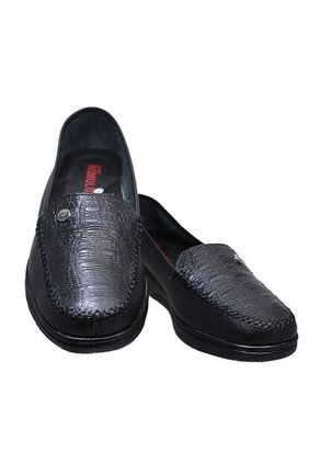 Zapato Mocasín Romulo Cuero Gravado Para Mujer