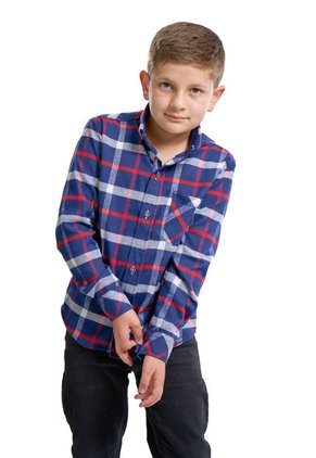 Camisa Leñadora Niño Azul Oscuro Deusero