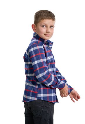 Camisa Leñadora Niño Azul Oscuro Deusero