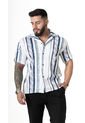 Camisa Box Fit Lineas Azules de Camisas Deusero