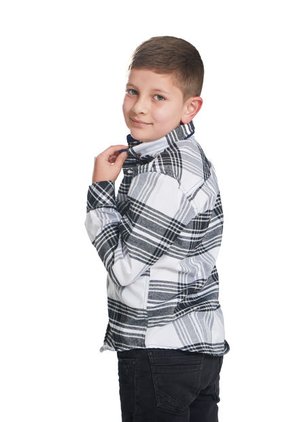 Camisa Leñadora Niño Blanco Y Negro Deusero