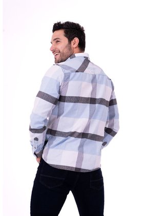 Camisa Leñadora Multicolor Azul Deusero