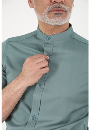 Camisa Seda Fria Verde Medio Deusero