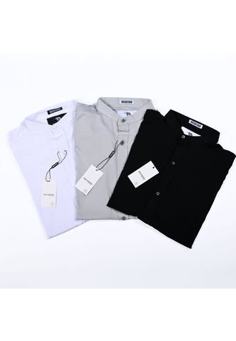 Pack X 3 Negro + Blanco + Plata Deusero Camisas Deusero