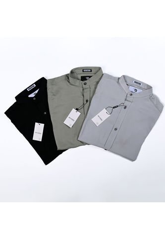 Pack X 3 Negro + Plata + Verde Seco Deusero Camisas Deusero