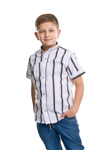 Camisa Niño Rayas Oliva Deusero Camisas Deusero