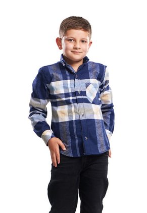 Camisa Leñadora Niño Azul Deusero