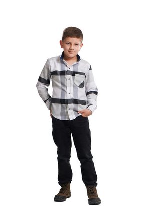 Camisa Leñadora Niño Gris Deusero