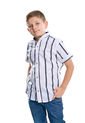Camisa Niño Rayas Azul Bebe Deusero de Camisas Deusero