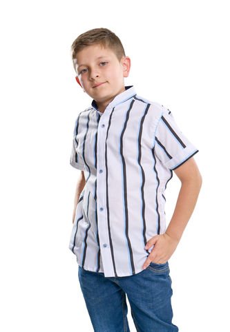 Camisa Niño Rayas Azul Bebe Deusero Camisas Deusero