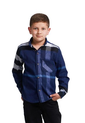 Camisa Leñadora Niño Tonos Azules Deusero
