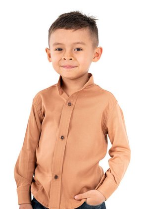 Camisa Manga Larga Niño Taupe Dusero