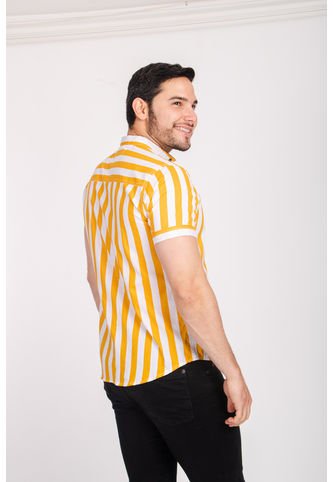 Camisa Raya Clasica Mostaza Camisas Deusero