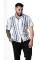 Camisa Box Fit Lineas Azules de Camisas Deusero