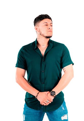 Camisa Chalis Verde Botella Deusero Camisas Deusero