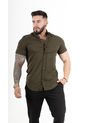 Camisa Chalis Verde Militar de Camisas Deusero