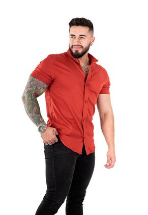 Camisa Chalis Rojo Teja
