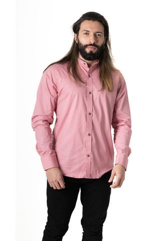 Camisa Manga Larga En Popelina Palo De Rosa Oscuro Camisas Deusero