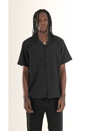 Camisa Tejido Negra Grietas