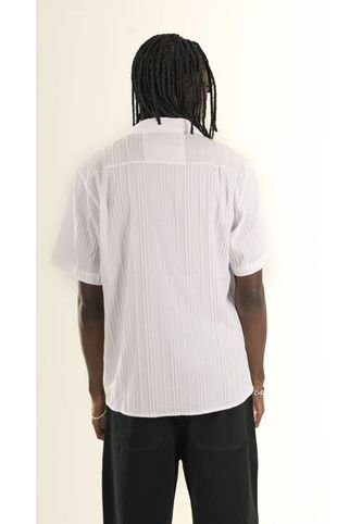 Camisa Tejido Blanco Líneas Camisas Deusero