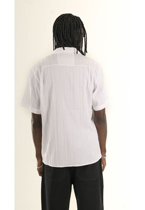 Camisa Tejido Blanco Líneas