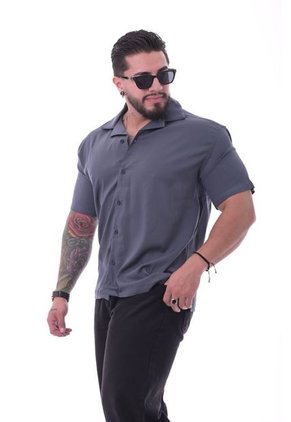 Camisa Boxfit Gris Oscuro