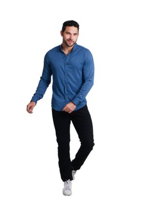 Camisa Chalis Manga Larga Azul Lago Deusero