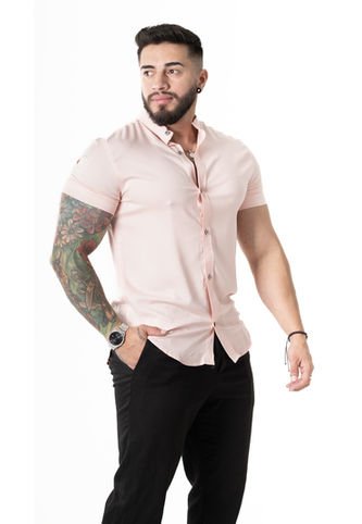 Camisa Chalis Rosada Deusero Camisas Deusero